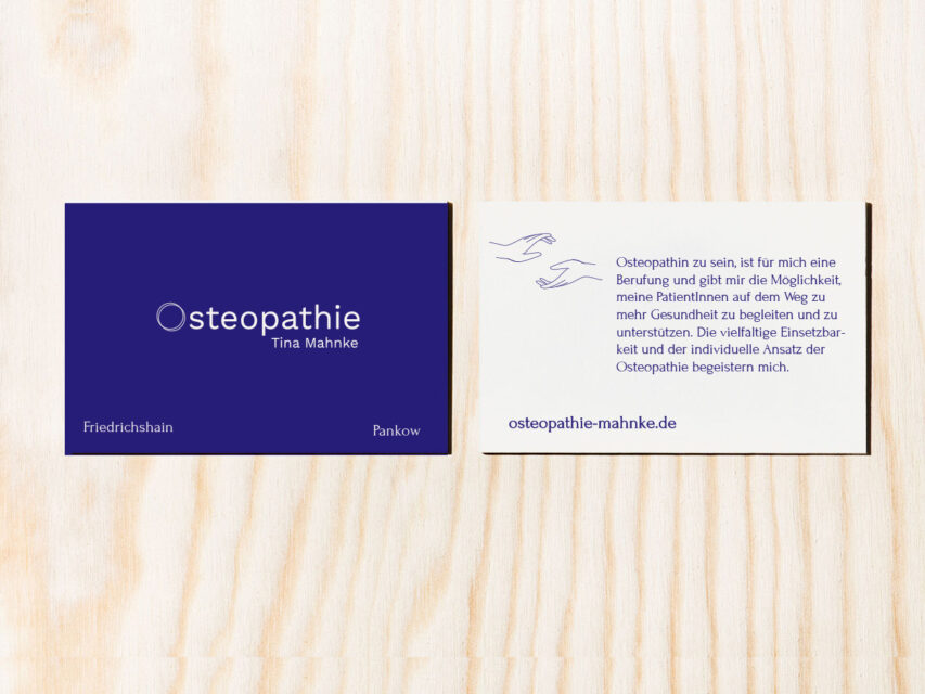 Logo & business cards — Osteopathie Mahnke
